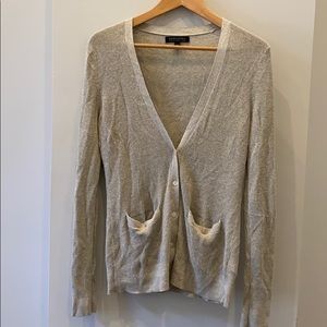 Metallic cardigan, tan/gold, M Banana republic